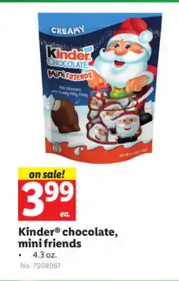 Lidl Kinder chocolate, mini friends offer