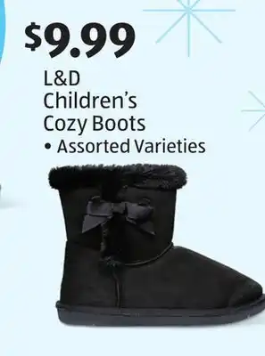Aldi L&d children's cozy boots offer