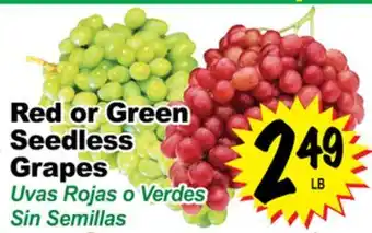 Superior Grocers Red or green seedless grapes offer