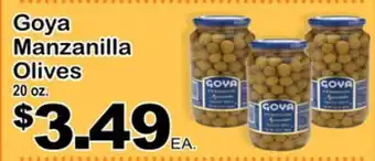 Superior Grocers Goya manzanilla olives offer