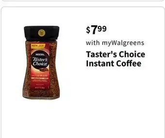Walgreens Taster's choice instant coffee offer