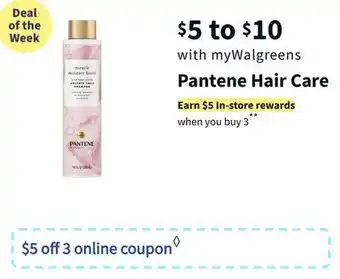 Walgreens Pantene hair care offer