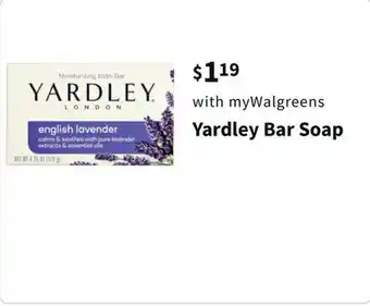Walgreens Yardley bar soap offer