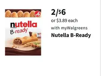 Walgreens Nutella b-ready offer