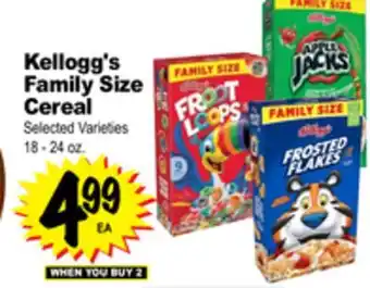 Superior Grocers Kellogg's family size cereal offer