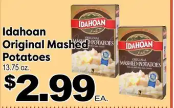 Superior Grocers Idahoan original mashed potatoes offer