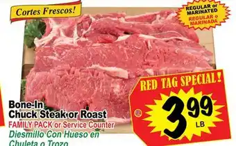 Superior Grocers Bone-in chuck steak or roast offer
