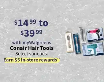 Walgreens Conair hair tools offer