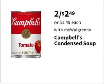 Walgreens Campbell's condensed soup offer