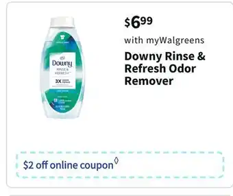 Walgreens Downy rinse & refresh odor remover offer
