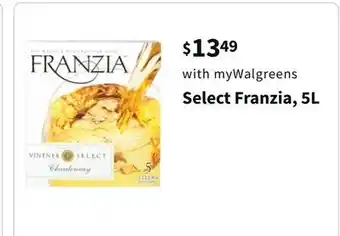 Walgreens Select franzia, 5l offer