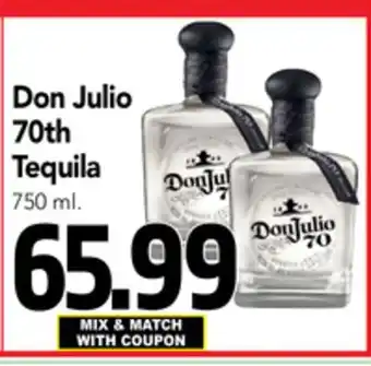 Superior Grocers Don julio 70th tequila offer