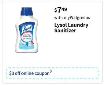 Walgreens Lysol laundry sanitizer offer