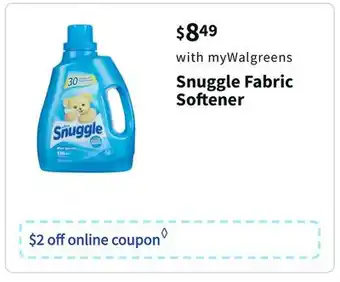 Walgreens Snuggle fabric softener offer