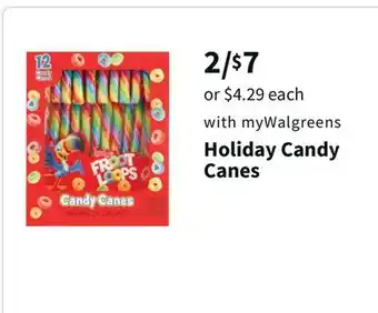 Walgreens Holiday candy canes offer