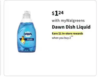 Walgreens Dawn dish liquid offer