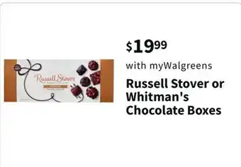 Walgreens Russell stover or whitman's chocolate boxes offer