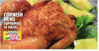 Vallarta Supermarkets Cornish hens supremas offer