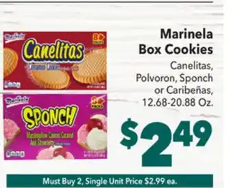 Vallarta Supermarkets Marinela box cookies offer