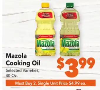 Vallarta Supermarkets Mazola cooking oil offer
