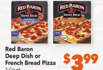 Vallarta Supermarkets Red baron deep dish or french bread pizza offer