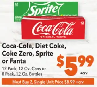 Vallarta Supermarkets Coca-cola, diet coke, coke zero, sprite or fanta offer
