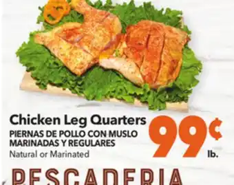 Vallarta Supermarkets Chicken leg quarters/piernas de pollo con muslo marinadas y regulares offer