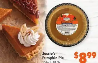 Vallarta Supermarkets Jessie's pumpkin pie offer