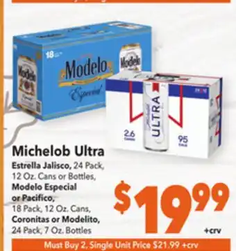 Vallarta Supermarkets Michelob ultra estrella offer