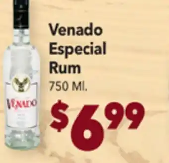 Vallarta Supermarkets Venado especial rum offer