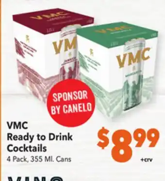 Vallarta Supermarkets Vmc ready to drink cocktails offer