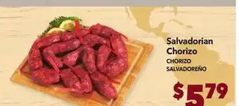 Vallarta Supermarkets Salvadorian chorizo/chorizo salvadoreño offer