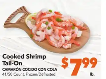 Vallarta Supermarkets Cooked shrimp tail-on/camarón cocido con cola offer