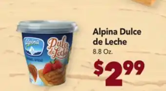 Vallarta Supermarkets Alpina dulce de leche offer
