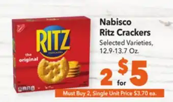 Vallarta Supermarkets Nabisco ritz crackers offer