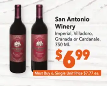 Vallarta Supermarkets San antonio winery imperial, villadoro, granada or cardanale offer