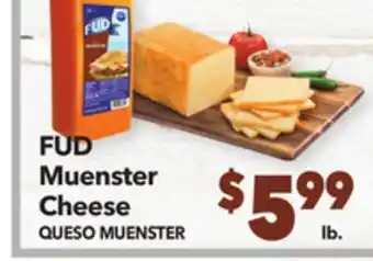 Vallarta Supermarkets Fud muenster cheese/queso muenster offer