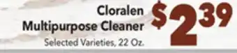 Vallarta Supermarkets Cloralen multipurpose cleaner offer
