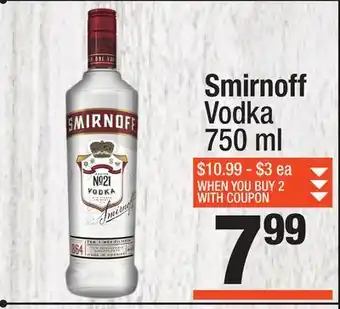 Super King Markets Smirnoff vodka offer