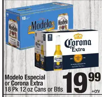 Super King Markets Modelo especial or corona extra 18 pk offer