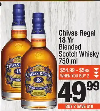 Super King Markets Chivas regal 18 yr blended scotch whisky offer