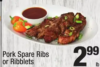 Super King Markets Pork spare ribs or ribblets offer