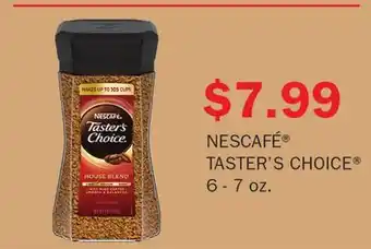 Super King Markets Nescafe taster's choice offer