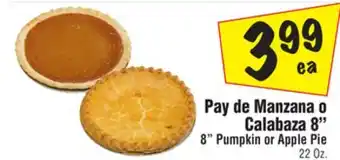 El Super 8 pumpkin or apple pie offer