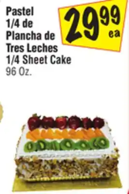 El Super 1/4 sheet cake offer