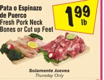 El Super Fresh pork neck bones or cut up feet offer