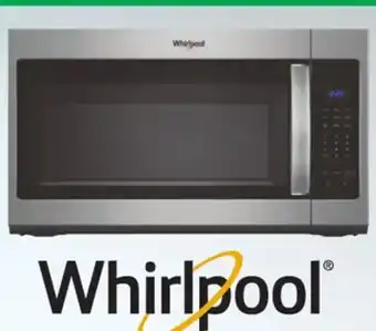 Menards Whirlpool 1.7 cu.ft. fingerprint resistant stainless steel over-the-range microwave offer