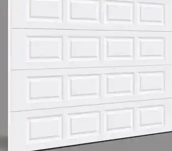Menards Ideal door traditional 9' x 7' white insulated garage door (r-value 6.3) offer