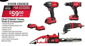 Ace Hardware Craftsman power tools & accessories offer