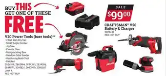 Ace Hardware Craftsman v20 battery & charger offer